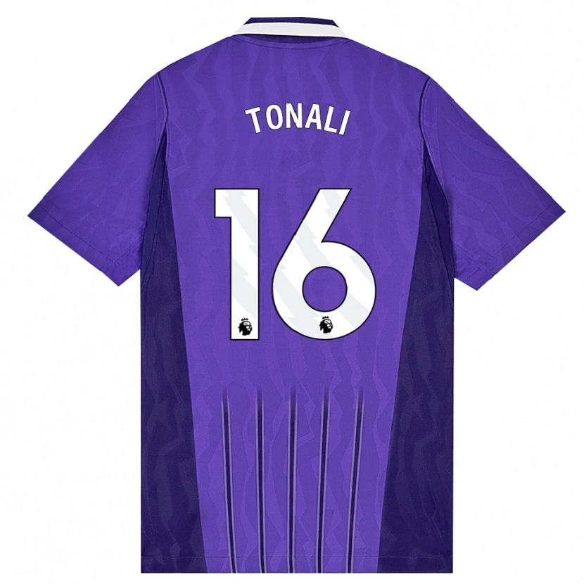 Danxen Dame Sandro Tonali #16 Lilla Hvit Tredje Sett Drakt Trøye 2026/27 Skjorter T-Skjorte