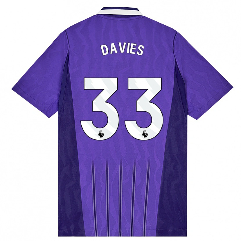 Danxen Dame Ben Davies #33 Lilla Hvit Tredje Sett Drakt Trøye 2026/27 Skjorter T-Skjorte