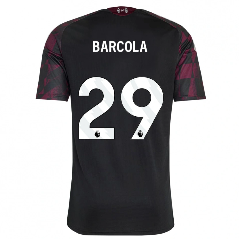 Danxen Dame Bradley Barcola #29 Svart Hvit Lilla Tredje Sett Drakt Trøye 2026/27 Skjorter T-Skjorte