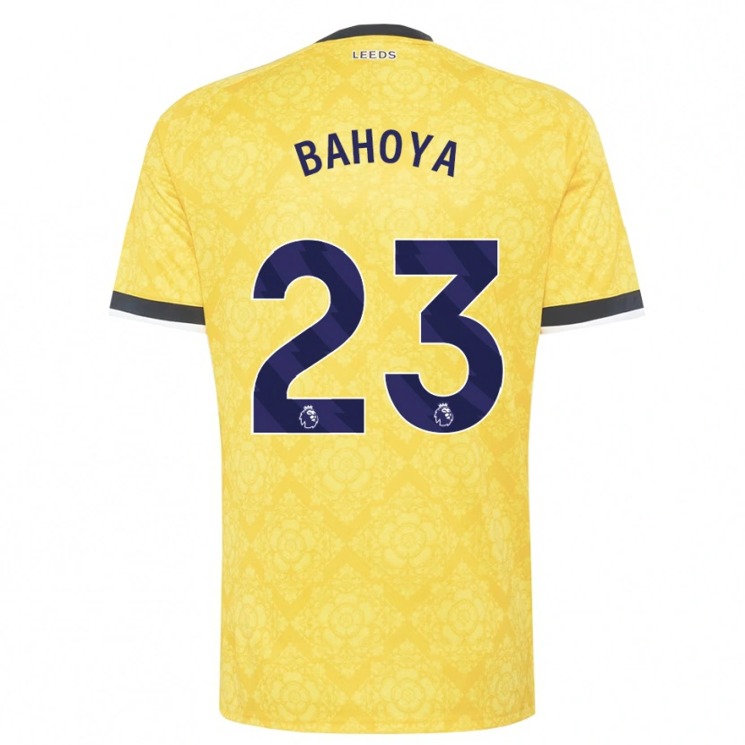 Danxen Dame Jean-Mattéo Bahoya #23 Gul Hvit Svart Bortetrøye Drakt Trøye 2026/27 Skjorter T-Skjorte