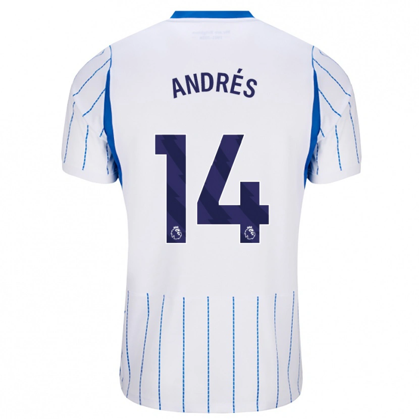 Danxen Dame Chema Andrés #14 Blå Dodger Hvit Bortetrøye Drakt Trøye 2026/27 Skjorter T-Skjorte