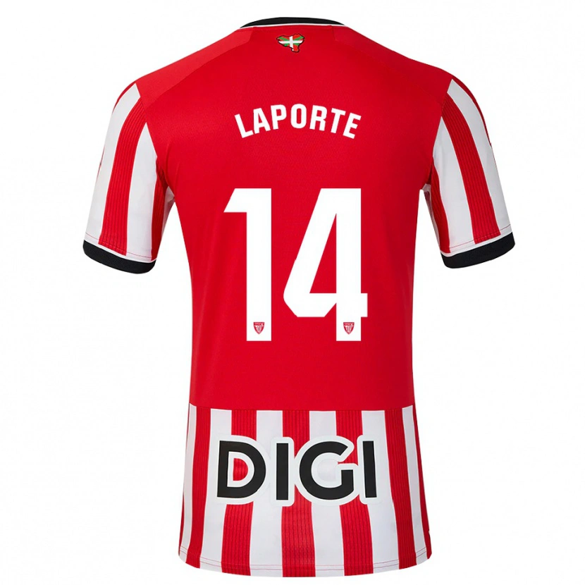 Danxen Barn Aymeric Laporte #14 Rød Svart Hvit Hjemmetrøye Drakt Trøye 2026/27 Skjorter T-Skjorte