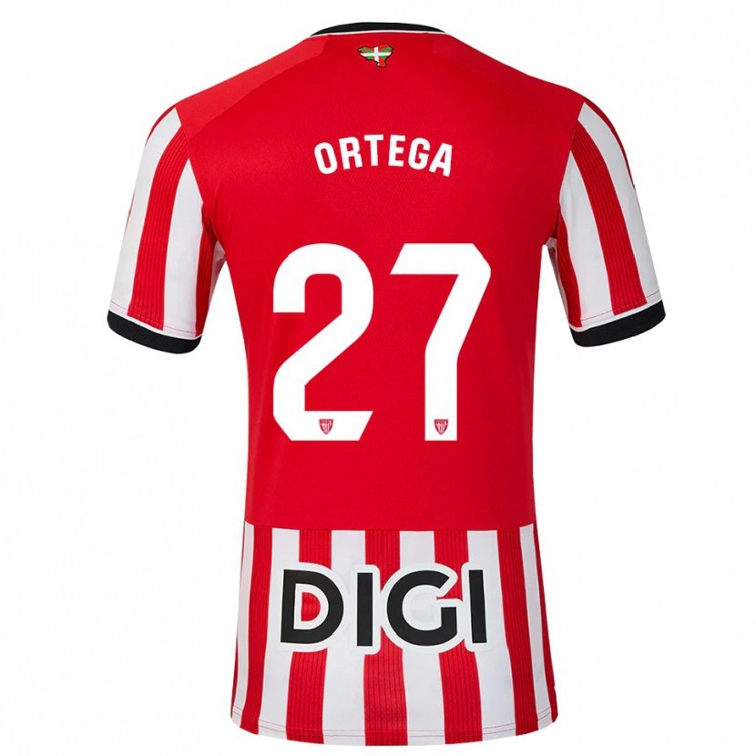 Danxen Barn Sara Ortega #27 Rød Svart Hvit Hjemmetrøye Drakt Trøye 2026/27 Skjorter T-Skjorte