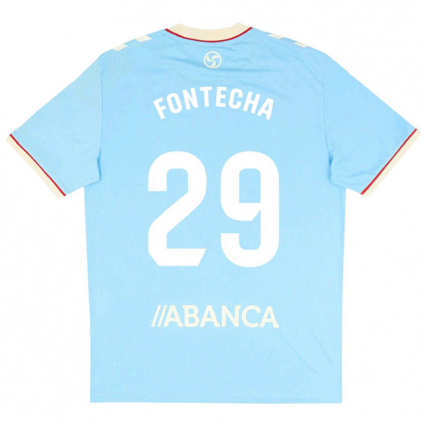 Danxen Barn Celia Fontecha #29 Himmelblå Hvit Rød Hjemmetrøye Drakt Trøye 2026/27 Skjorter T-Skjorte