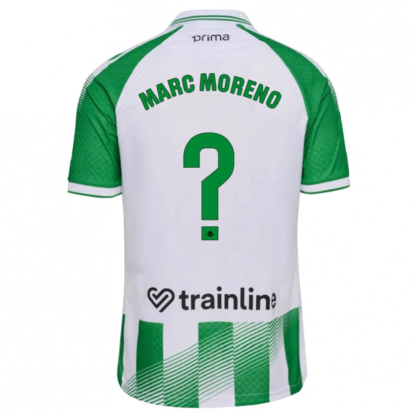 Danxen Barn Marc Moreno #0 Lys Grønn Svart Hvit Hjemmetrøye Drakt Trøye 2026/27 Skjorter T-Skjorte