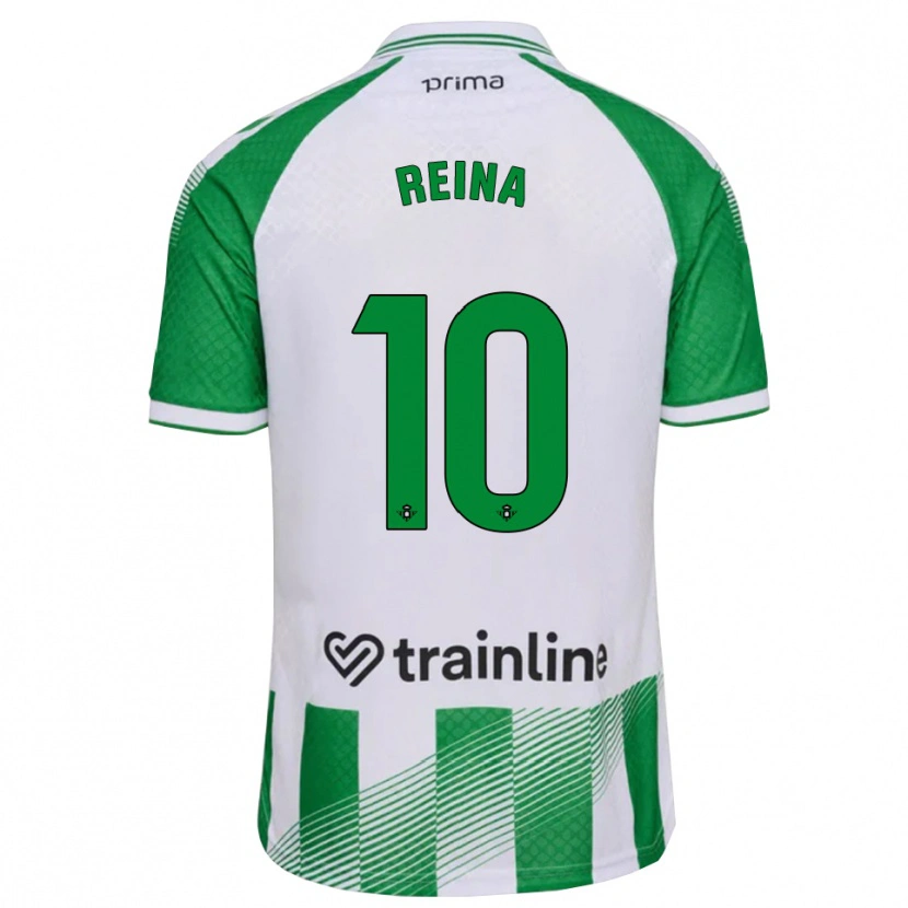 Danxen Barn Carlos Reina #10 Lys Grønn Svart Hvit Hjemmetrøye Drakt Trøye 2026/27 Skjorter T-Skjorte