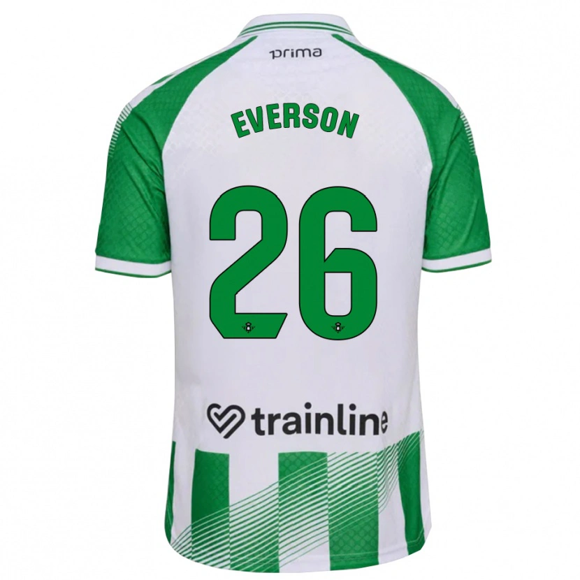 Danxen Barn Everson Luis Santana Dos Santos #26 Lys Grønn Svart Hvit Hjemmetrøye Drakt Trøye 2026/27 Skjorter T-Skjorte