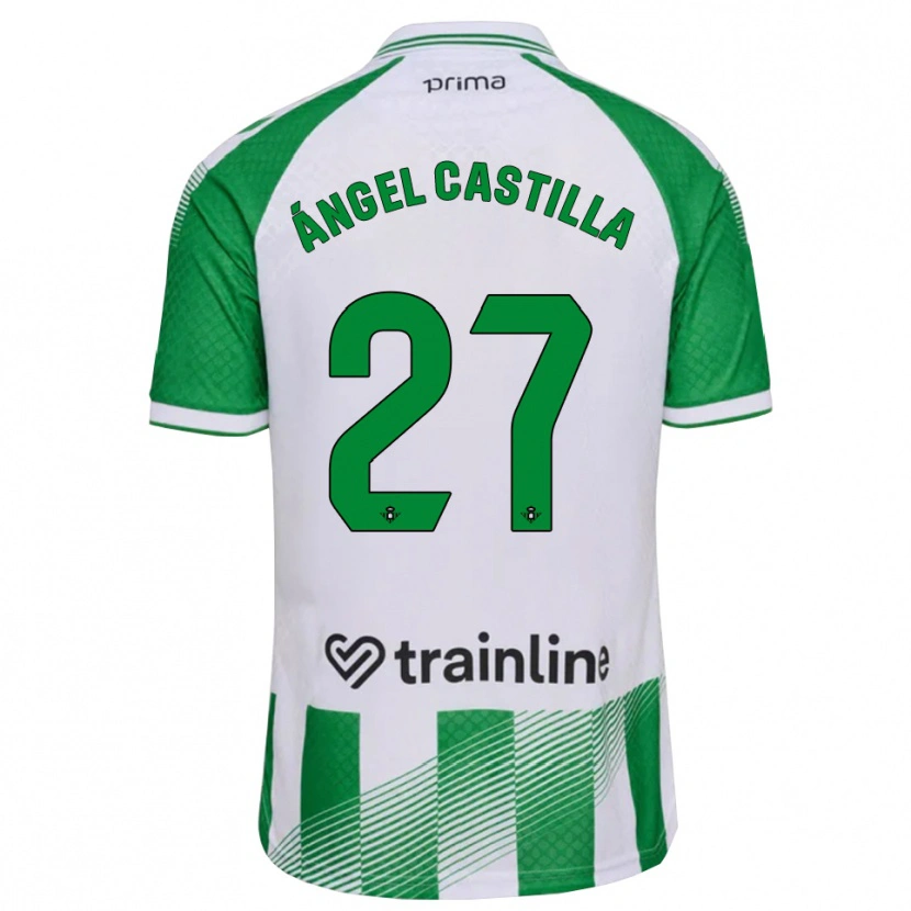 Danxen Barn Miguel Ángel Castilla #27 Lys Grønn Svart Hvit Hjemmetrøye Drakt Trøye 2026/27 Skjorter T-Skjorte