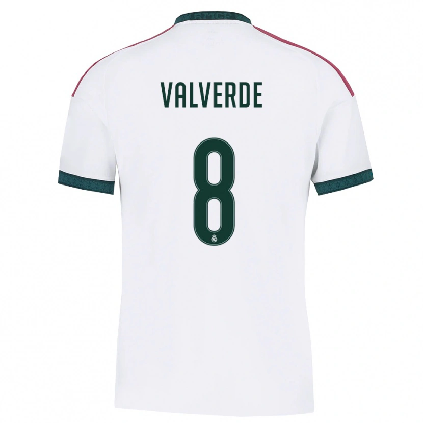 Danxen Barn Federico Valverde #8 Mørk Grønn Hvit Rød Hjemmetrøye Drakt Trøye 2026/27 Skjorter T-Skjorte