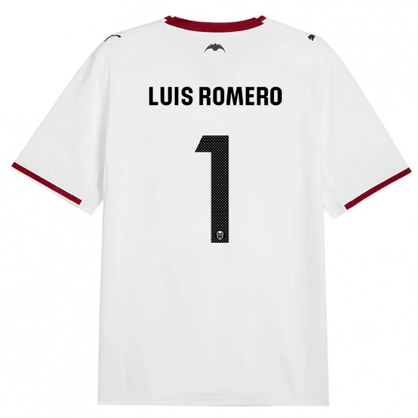 Danxen Barn Luis Romero #1 Svart Hvit Rød Gul Hjemmetrøye Drakt Trøye 2026/27 Skjorter T-Skjorte