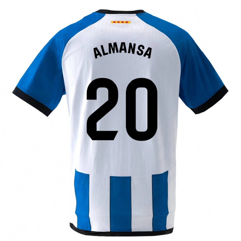 Danxen Barn Alex Almansa #20 Kongelig Blå Hvit Hjemmetrøye Drakt Trøye 2026/27 Skjorter T-Skjorte
