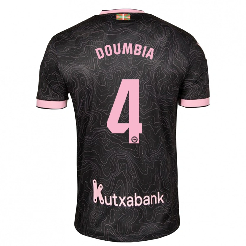 Danxen Barn Daouda Doumbia #4 Svart Rosa Bortetrøye Drakt Trøye 2026/27 Skjorter T-Skjorte