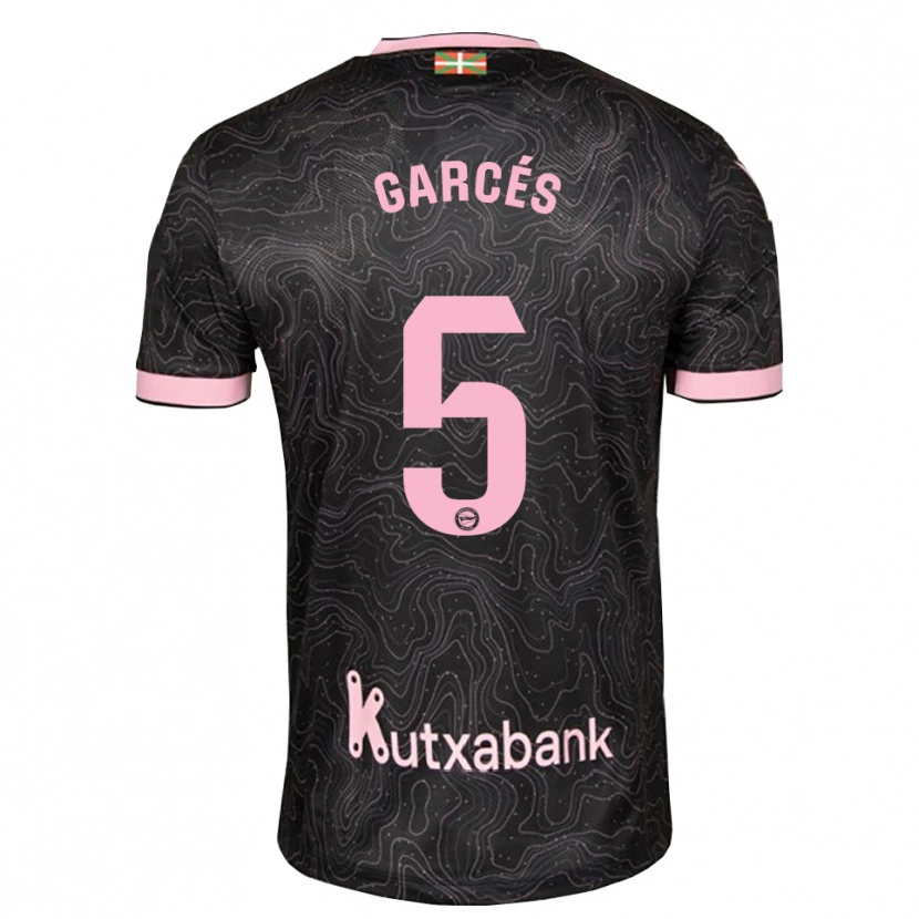 Danxen Barn Facundo Garcés #5 Svart Rosa Bortetrøye Drakt Trøye 2026/27 Skjorter T-Skjorte