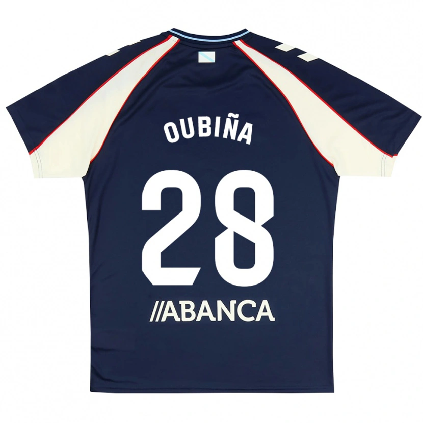 Danxen Barn Jimena Oubiña #28 Kongelig Blå Rød Hvit Bortetrøye Drakt Trøye 2026/27 Skjorter T-Skjorte