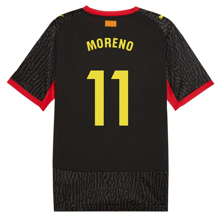 Danxen Barn Álex Moreno #11 Svart Gul Rød Bortetrøye Drakt Trøye 2026/27 Skjorter T-Skjorte