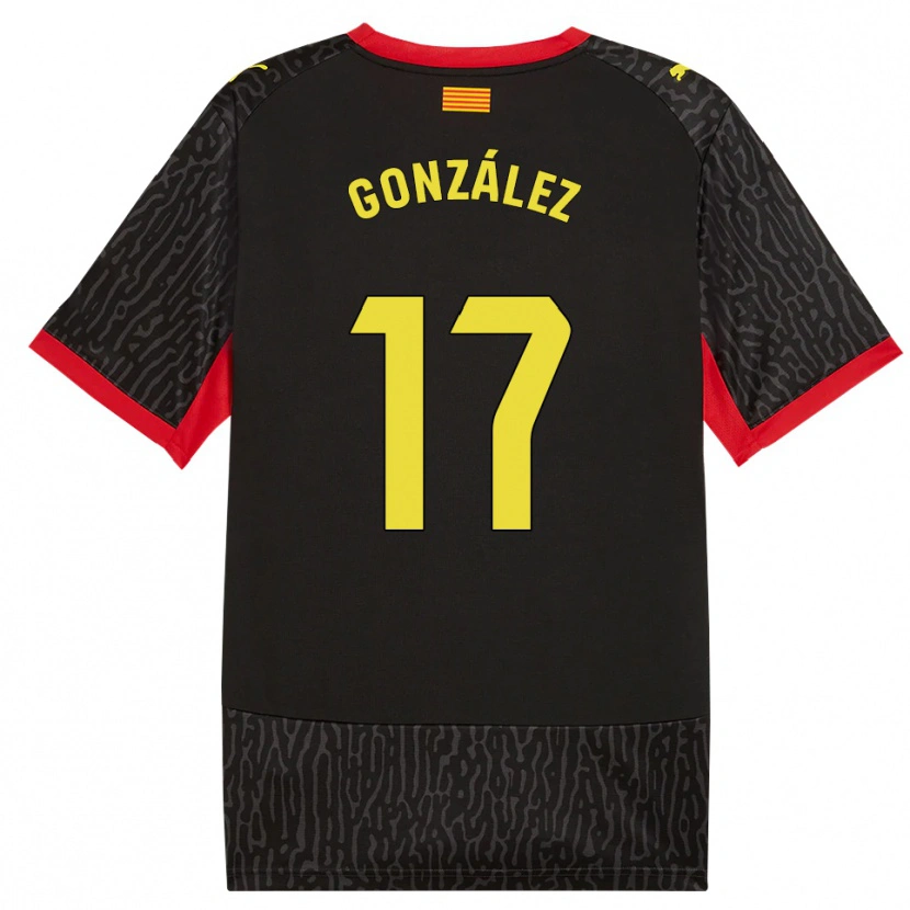 Danxen Barn Javi González #17 Svart Gul Rød Bortetrøye Drakt Trøye 2026/27 Skjorter T-Skjorte