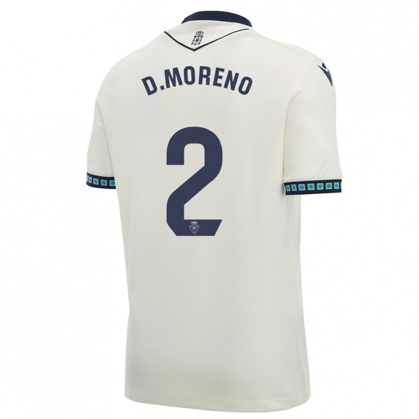 Danxen Barn Diego Moreno #2 Hvit Svart Lys Himmelblå Bortetrøye Drakt Trøye 2026/27 Skjorter T-Skjorte