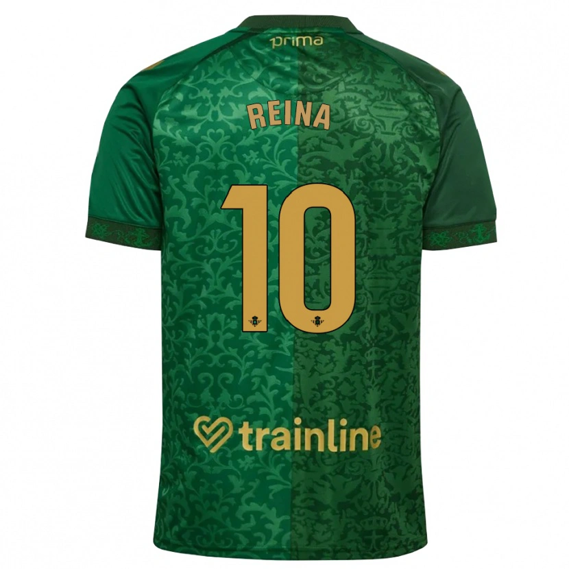 Danxen Barn Carlos Reina #10 Skoggrønn Mørk Gyllenrot Bortetrøye Drakt Trøye 2026/27 Skjorter T-Skjorte