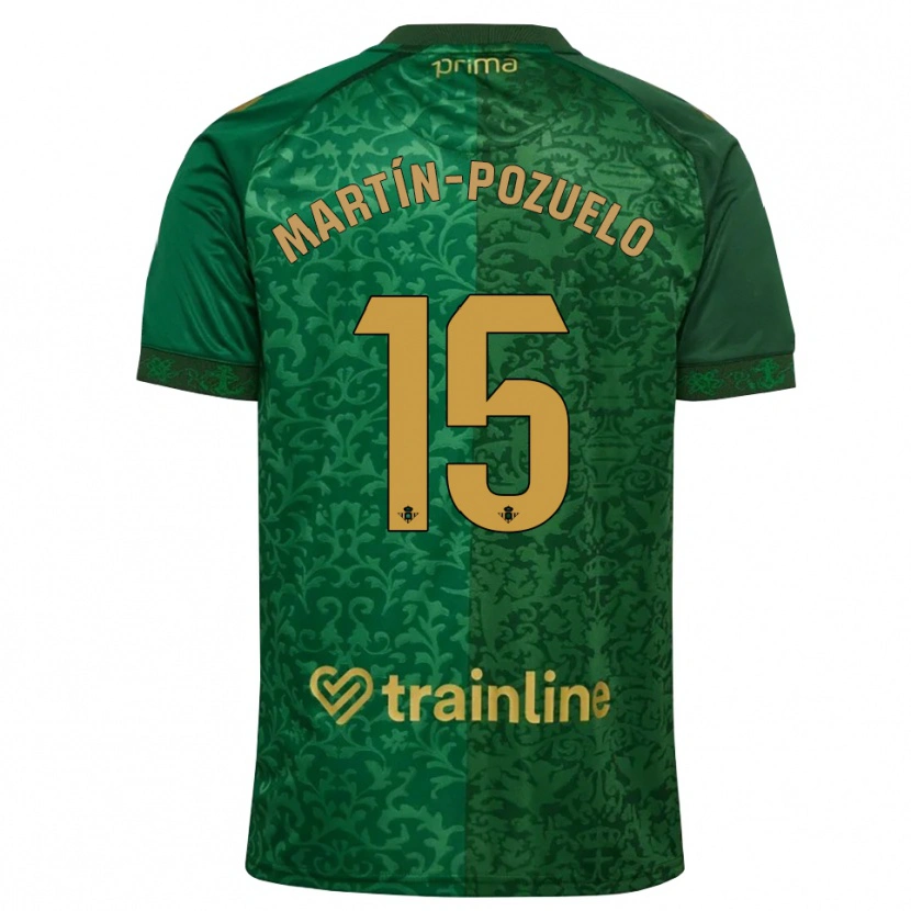 Danxen Barn Esther Martín-Pozuelo #15 Skoggrønn Mørk Gyllenrot Bortetrøye Drakt Trøye 2026/27 Skjorter T-Skjorte