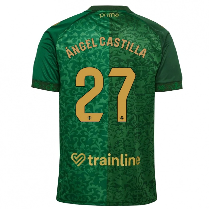 Danxen Barn Miguel Ángel Castilla #27 Skoggrønn Mørk Gyllenrot Bortetrøye Drakt Trøye 2026/27 Skjorter T-Skjorte