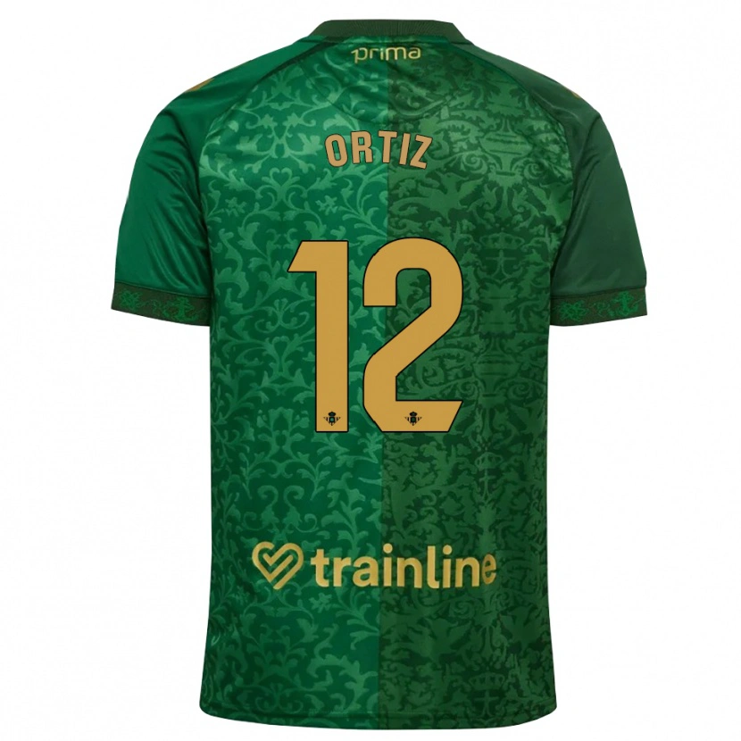 Danxen Barn Ángel Ortiz #12 Skoggrønn Mørk Gyllenrot Bortetrøye Drakt Trøye 2026/27 Skjorter T-Skjorte