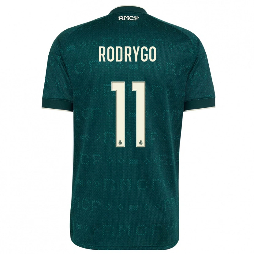 Danxen Barn Rodrygo Silva De Goes #11 Mørk Skifergrå Hvit Bortetrøye Drakt Trøye 2026/27 Skjorter T-Skjorte