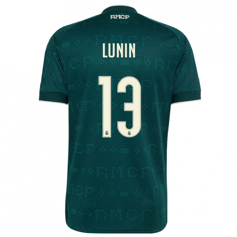 Danxen Barn Andriy Lunin #13 Mørk Skifergrå Hvit Bortetrøye Drakt Trøye 2026/27 Skjorter T-Skjorte
