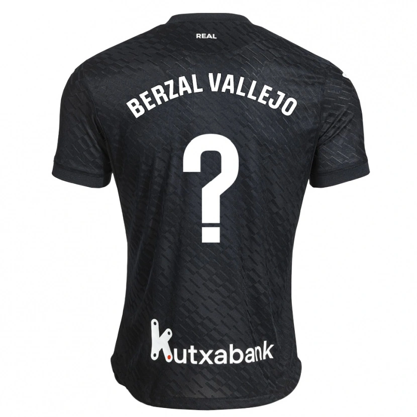 Danxen Barn Asier Berzal Vallejo #0 Svart Hvit Bortetrøye Drakt Trøye 2026/27 Skjorter T-Skjorte