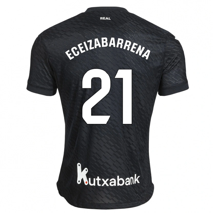 Danxen Barn Jon Eceizabarrena #21 Svart Hvit Bortetrøye Drakt Trøye 2026/27 Skjorter T-Skjorte