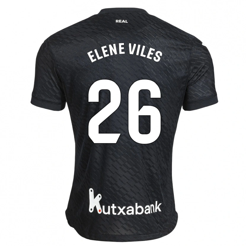 Danxen Barn Elene Viles Odriozola #26 Svart Hvit Bortetrøye Drakt Trøye 2026/27 Skjorter T-Skjorte