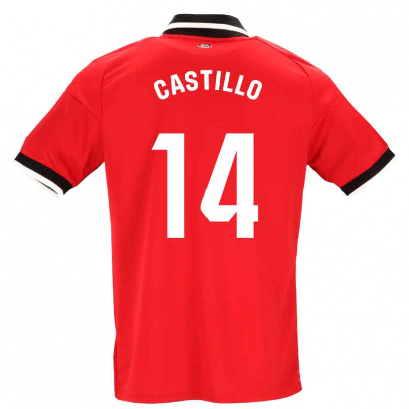 Danxen Barn Silvio Castillo #14 Svart Hvit Rød Bortetrøye Drakt Trøye 2026/27 Skjorter T-Skjorte