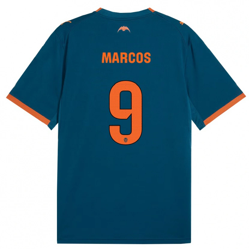 Danxen Barn Ana Marcos #9 Stålblå Oransje Bortetrøye Drakt Trøye 2026/27 Skjorter T-Skjorte