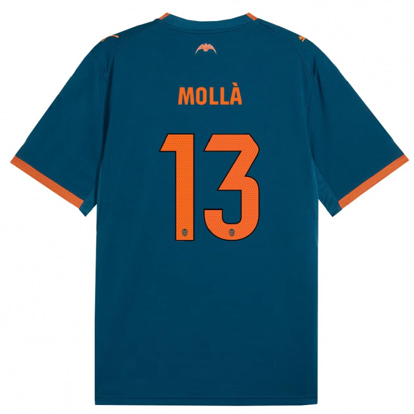 Danxen Barn Pablo Mollà #13 Stålblå Oransje Bortetrøye Drakt Trøye 2026/27 Skjorter T-Skjorte