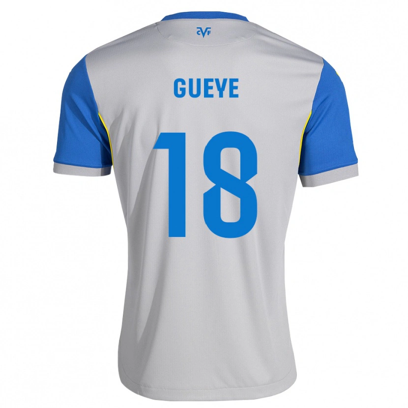 Danxen Barn Pape Gueye #18 Dodger Blå Grå Bortetrøye Drakt Trøye 2026/27 Skjorter T-Skjorte