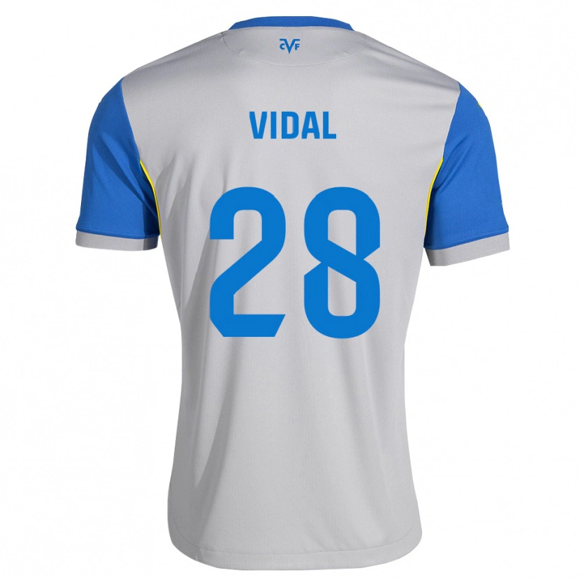 Danxen Barn Aran Vidal #28 Dodger Blå Grå Bortetrøye Drakt Trøye 2026/27 Skjorter T-Skjorte