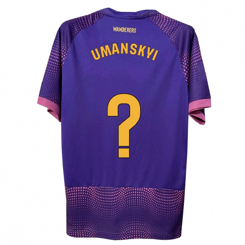 Danxen Barn Volodymyr Umanskyi #0 Lilla Hvit Rosa Bortetrøye Drakt Trøye 2026/27 Skjorter T-Skjorte