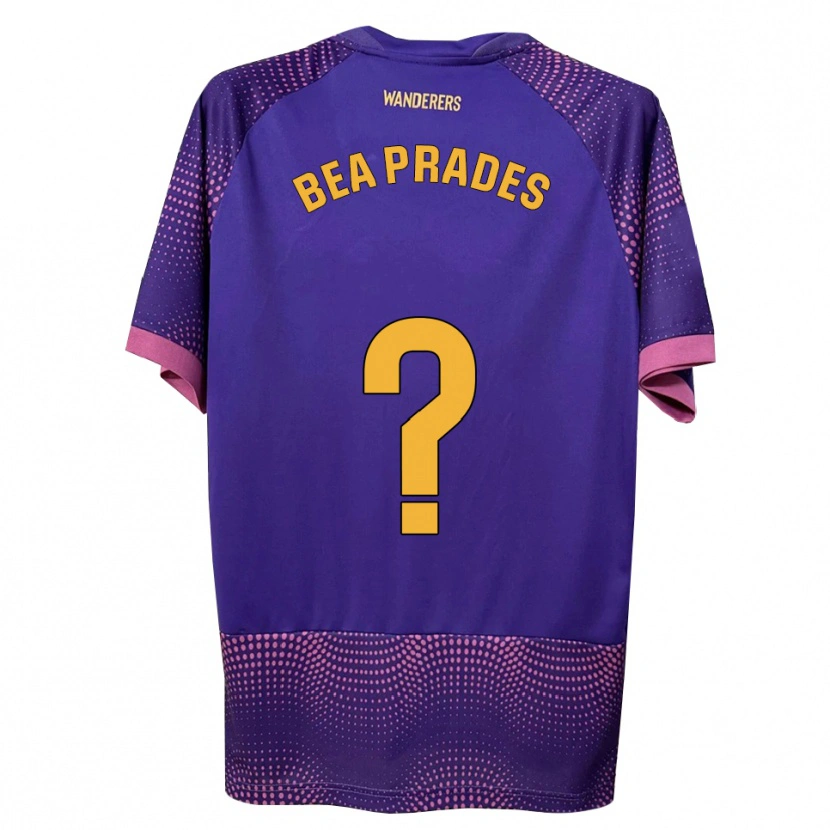 Danxen Barn Beatriz Prades Insa #0 Lilla Hvit Rosa Bortetrøye Drakt Trøye 2026/27 Skjorter T-Skjorte