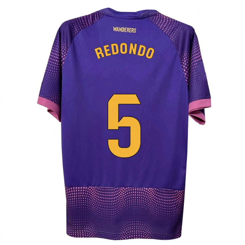 Danxen Barn Federico Redondo #5 Lilla Hvit Rosa Bortetrøye Drakt Trøye 2026/27 Skjorter T-Skjorte