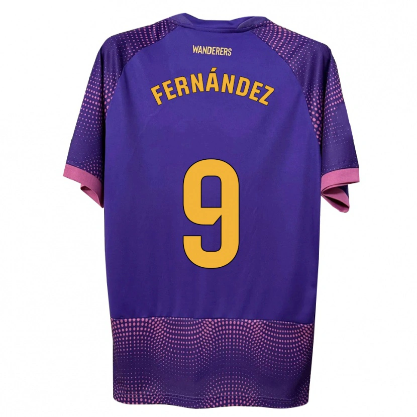 Danxen Barn Ismael Fernández #9 Lilla Hvit Rosa Bortetrøye Drakt Trøye 2026/27 Skjorter T-Skjorte