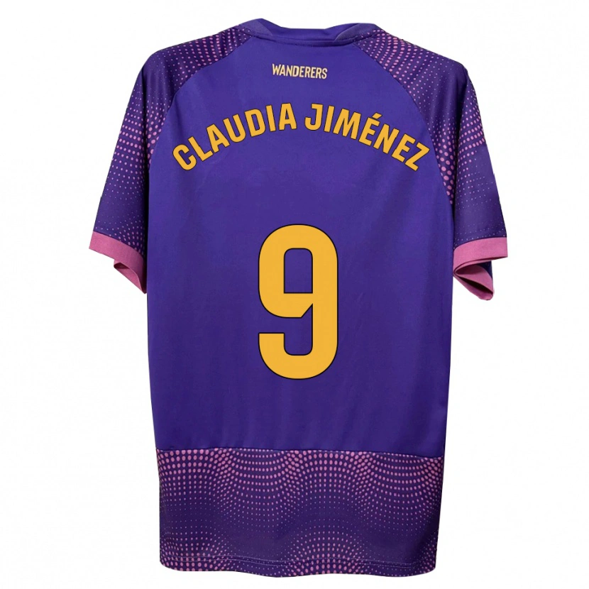 Danxen Barn Claudia Jiménez Gutiérrez #9 Lilla Hvit Rosa Bortetrøye Drakt Trøye 2026/27 Skjorter T-Skjorte