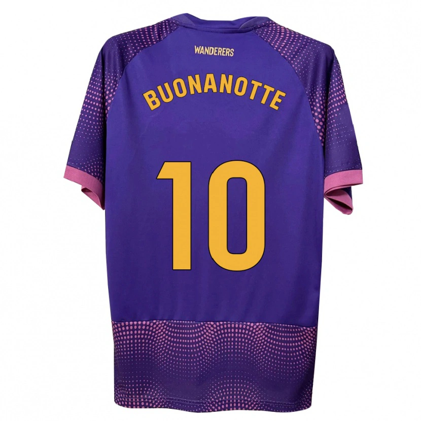Danxen Barn Facundo Buonanotte #10 Lilla Hvit Rosa Bortetrøye Drakt Trøye 2026/27 Skjorter T-Skjorte