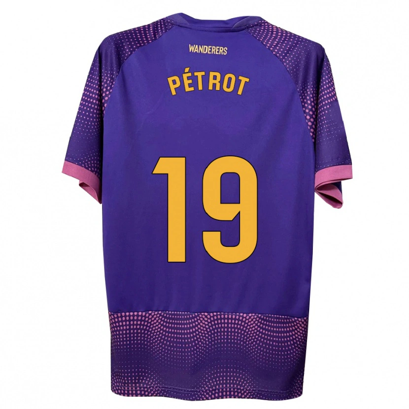 Danxen Barn Léo Pétrot #19 Lilla Hvit Rosa Bortetrøye Drakt Trøye 2026/27 Skjorter T-Skjorte