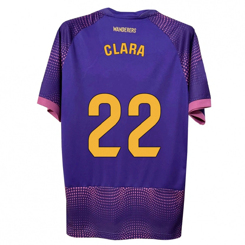 Danxen Barn Clara Ferrer Gallego #22 Lilla Hvit Rosa Bortetrøye Drakt Trøye 2026/27 Skjorter T-Skjorte