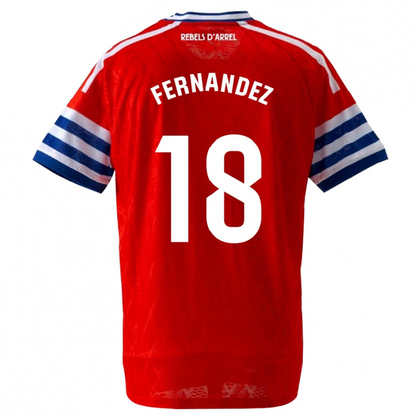 Danxen Barn Marcos Fernández #18 Kongelig Blå Rød Bortetrøye Drakt Trøye 2026/27 Skjorter T-Skjorte