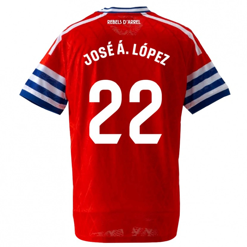 Danxen Barn José Ángel López #22 Kongelig Blå Rød Bortetrøye Drakt Trøye 2026/27 Skjorter T-Skjorte