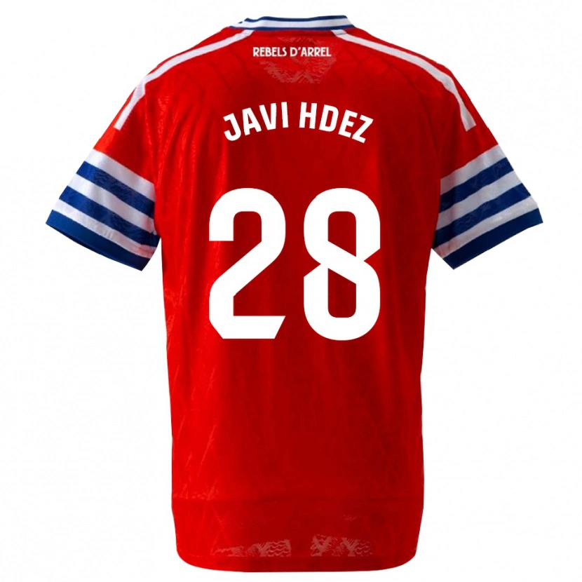 Danxen Barn Javi Hernández #28 Kongelig Blå Rød Bortetrøye Drakt Trøye 2026/27 Skjorter T-Skjorte