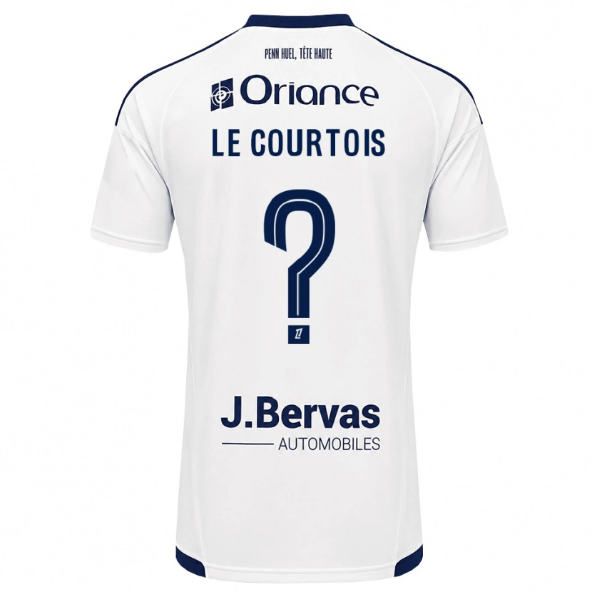 Danxen Barn Loan Le Courtois #0 Marine Hvit Bortetrøye Drakt Trøye 2026/27 Skjorter T-Skjorte