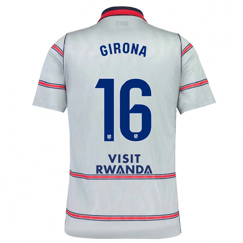 Danxen Barn Raúl Girona #16 Grå Rød Marineblå Tredje Sett Drakt Trøye 2026/27 Skjorter T-Skjorte