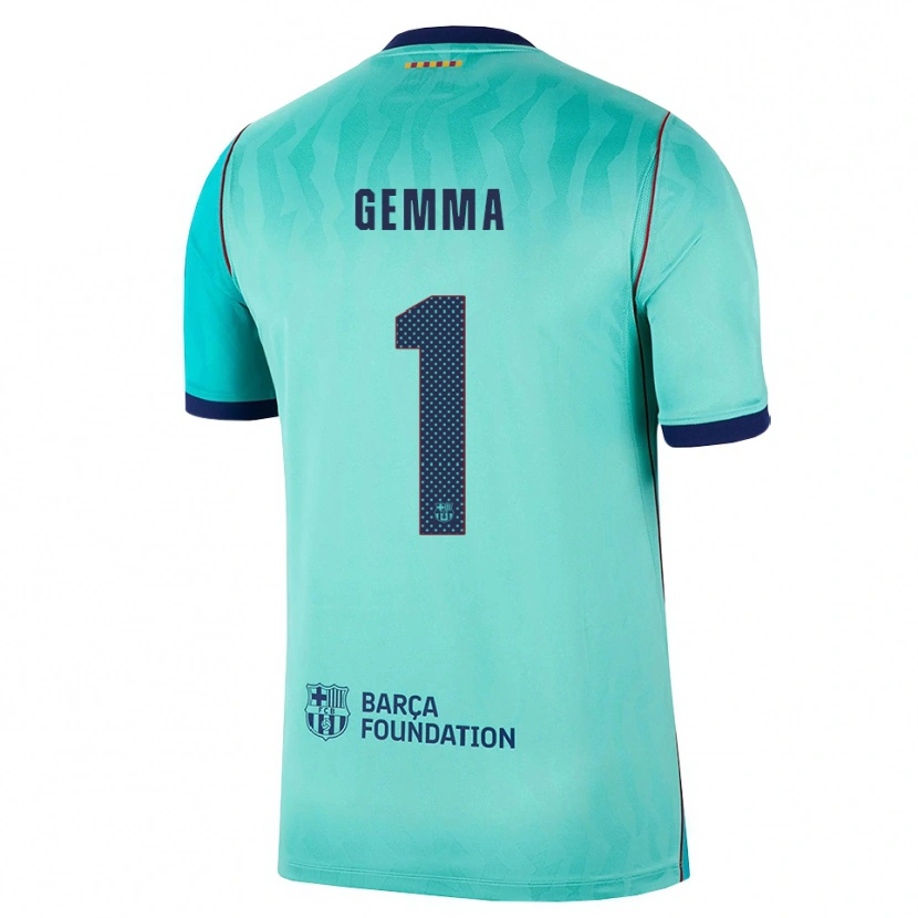 Danxen Barn Gemma Font #1 Aqua Mørk Turkis Kongelig Blå Tredje Sett Drakt Trøye 2026/27 Skjorter T-Skjorte