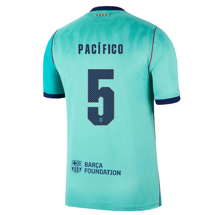 Danxen Barn Patricio Pacífico #5 Aqua Mørk Turkis Kongelig Blå Tredje Sett Drakt Trøye 2026/27 Skjorter T-Skjorte